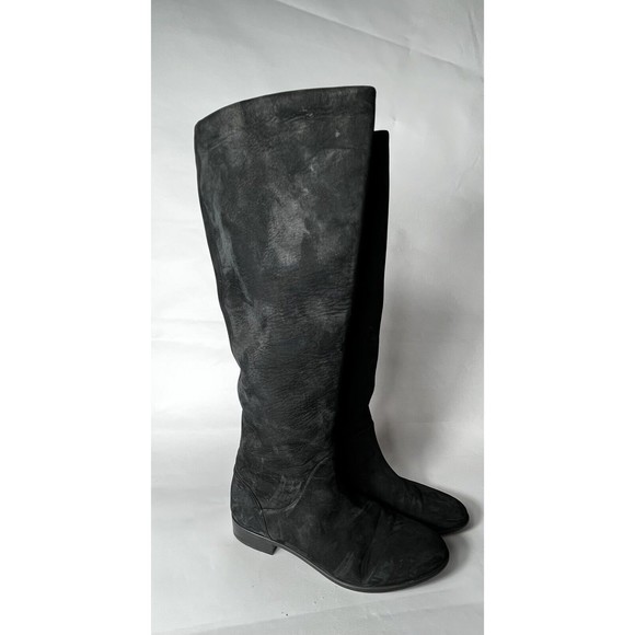 STUART WEITZMAN Size 6.5 KNEEZIE Black Suede Knee High Tall Boots - Picture 1 of 9